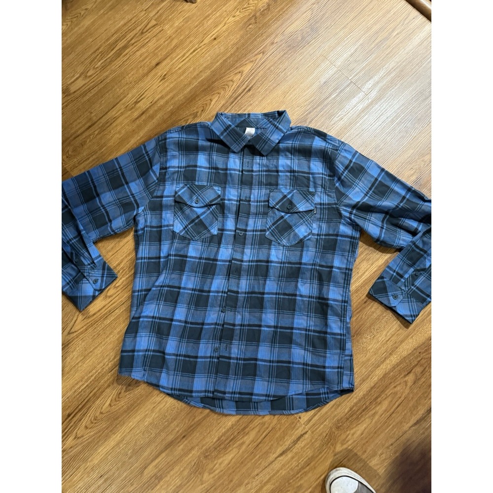 Hurley Men's Flannel Long Sleeve Button up Shirt  Soft Brushed Fabric -‎ XL